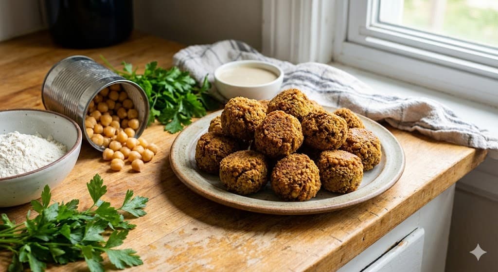 Air Fryer Falafel from Canned Chickpeas